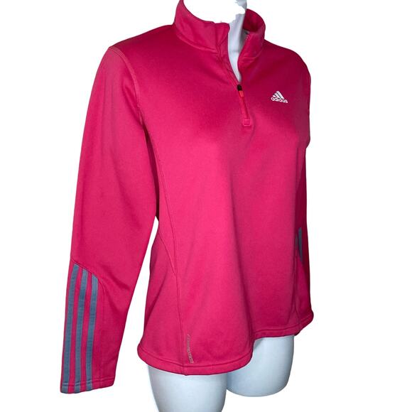 Adidas Formotion Climawarm Response Small 1/4 Zip Women’s Pink Fleece Pullover - Picture 8 of 16